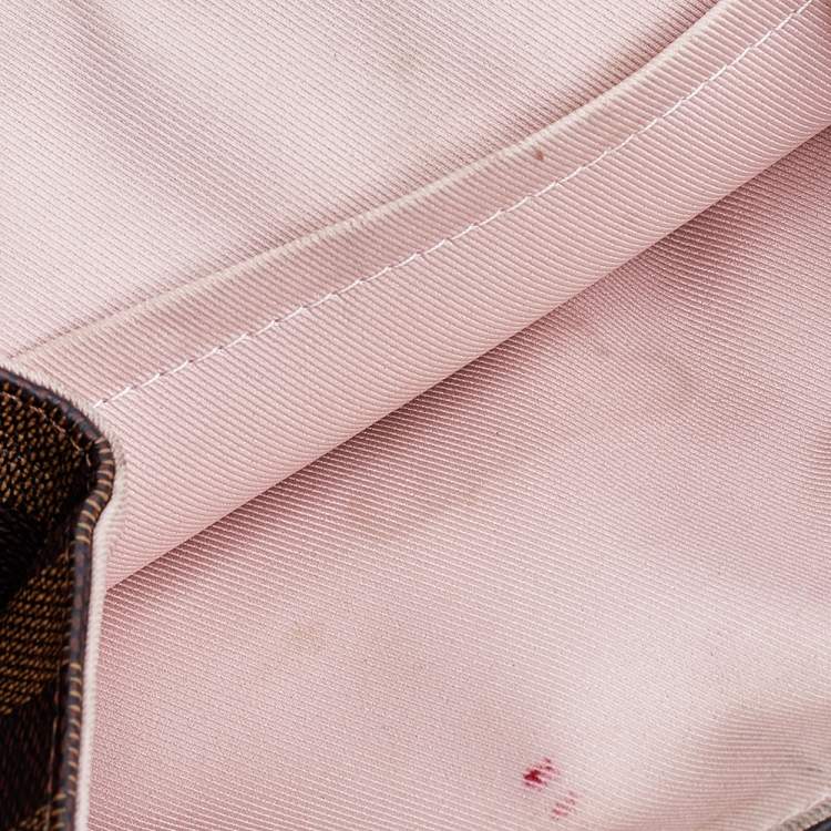 Pre Owned Louis Vuitton Magnolia Pink Damier Ebene Canvas Clapton Backpack