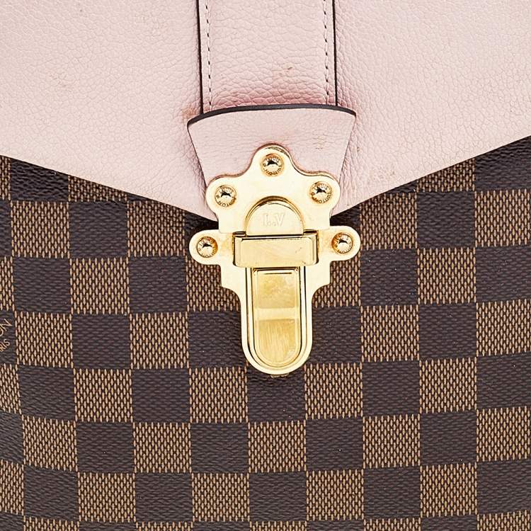 Pre Owned Louis Vuitton Magnolia Pink Damier Ebene Canvas Clapton Backpack