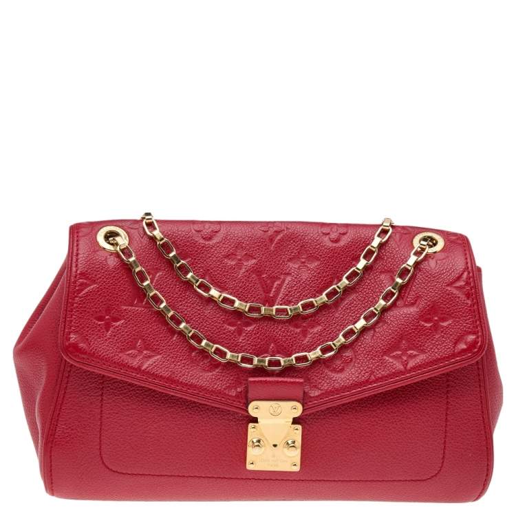 Louis Vuitton Red Monogram Empreinte St Germain Shoulder PM Bag