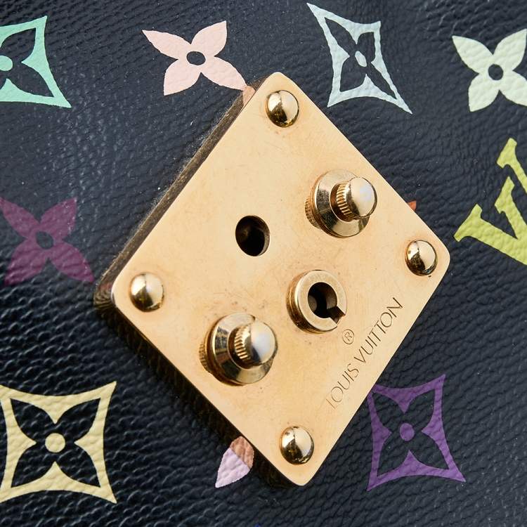 Pre Owned Louis Vuitton Black Monogram Multicolore Canvas And Leather Speedy 30 Bag