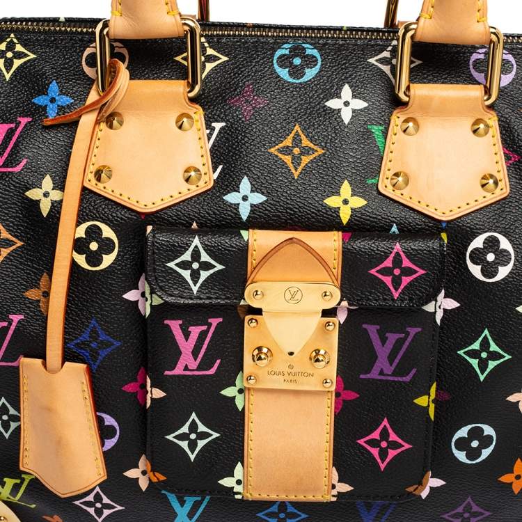مملوكة مسبقًا Louis Vuitton Black Monogram Multicolore Canvas Speedy 30 Bag