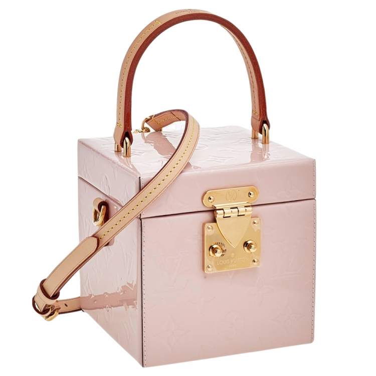 Pre Owned Louis Vuitton Rose Angelique Monogram Vernis Bleecker Bag
