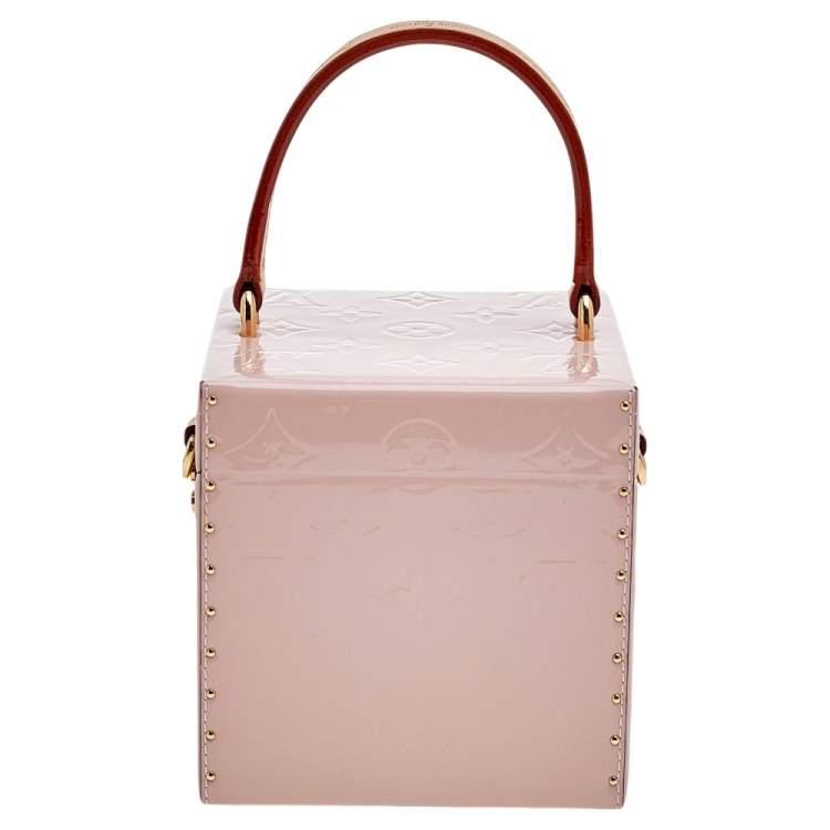 Pre Owned Louis Vuitton Rose Angelique Monogram Vernis Bleecker Bag