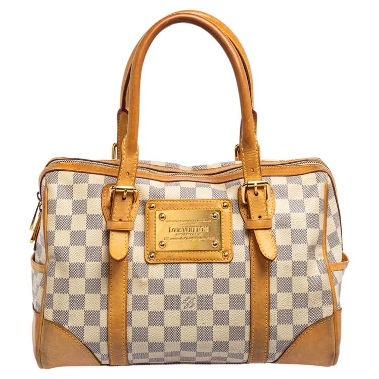 LV Berkeley Damier Azur Coated Canvas with Leather and Gold