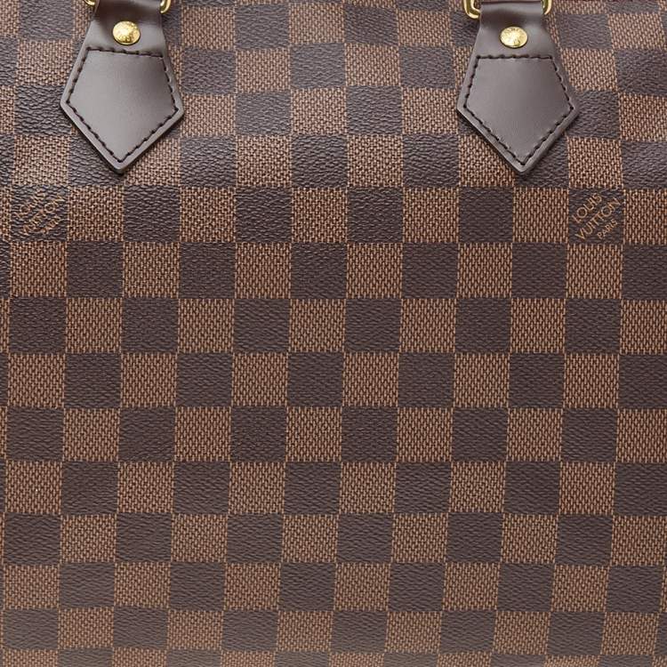 Pre Owned Louis Vuitton Damier Ebene Canvas Speedy 30 Bag