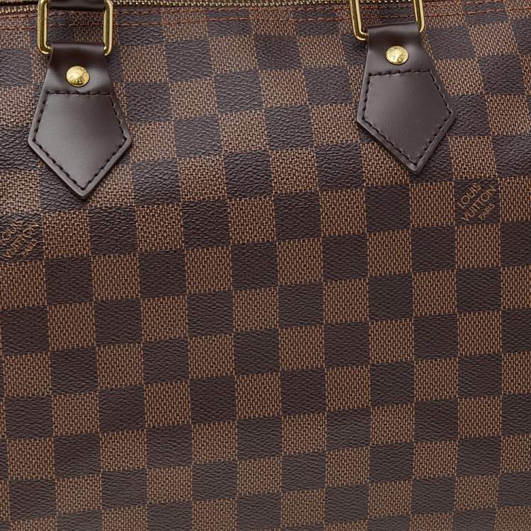 Pre Owned Louis Vuitton Damier Ebene Canvas Speedy 30 Bag