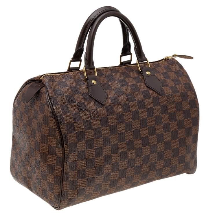 Pre Owned Louis Vuitton Damier Ebene Canvas Speedy 30 Bag