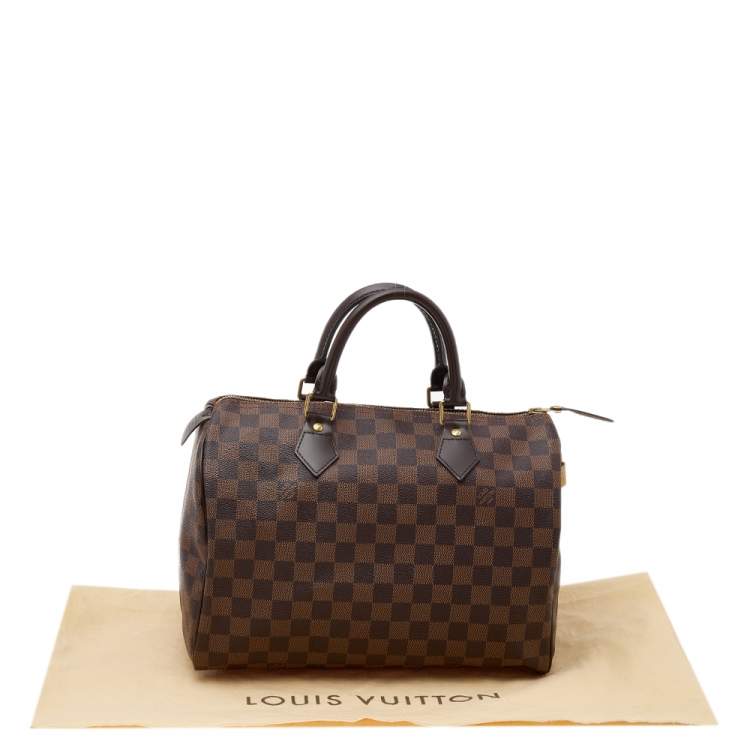 Pre Owned Louis Vuitton Damier Ebene Canvas Speedy 30 Bag