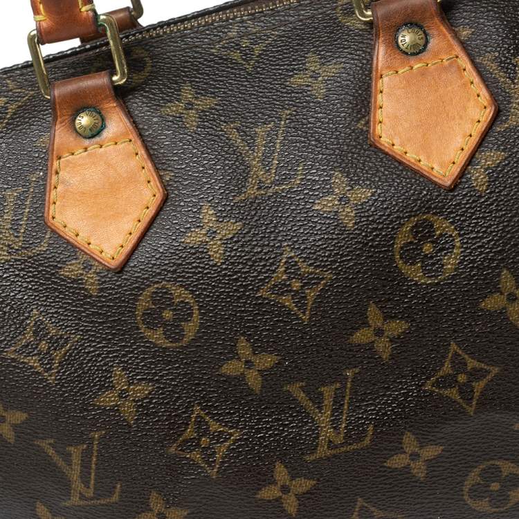 Pre Owned Louis Vuitton Monogram Canvas and Leather Speedy 25 Bag