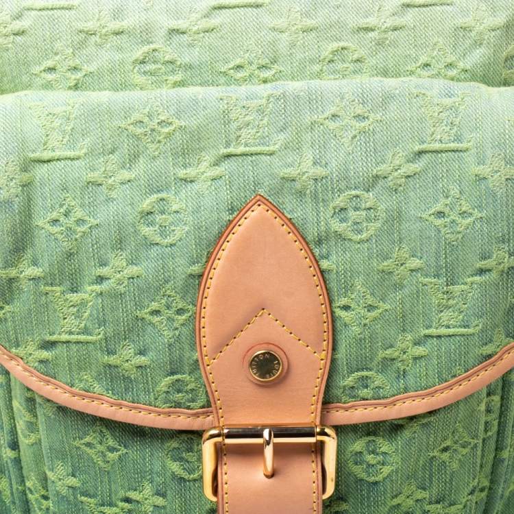 Pre Owned Louis Vuitton Vert Ombre Monogram Denim Sunburst PM Limited Edition Bag