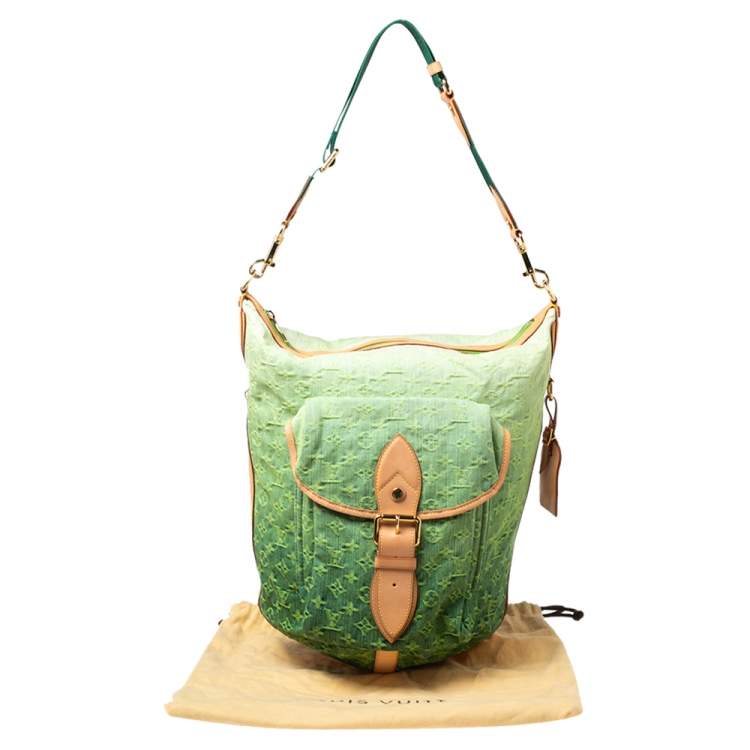 Pre Owned Louis Vuitton Vert Ombre Monogram Denim Sunburst PM Limited Edition Bag