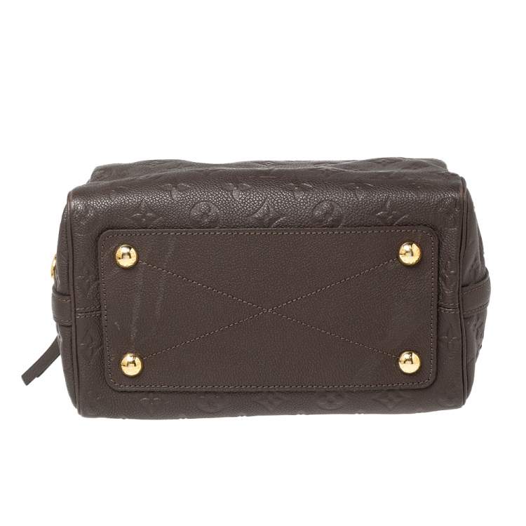 Pre Owned Louis Vuitton Terre Monogram Empreinte Leather Speedy Bandoulière 25 Bag