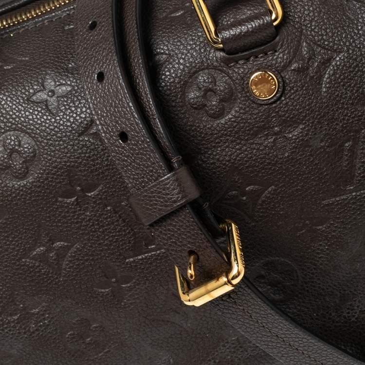 Pre Owned Louis Vuitton Terre Monogram Empreinte Leather Speedy Bandoulière 25 Bag