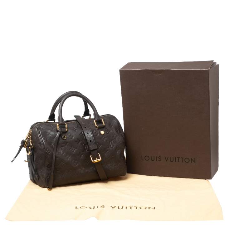 Pre Owned Louis Vuitton Terre Monogram Empreinte Leather Speedy Bandoulière 25 Bag