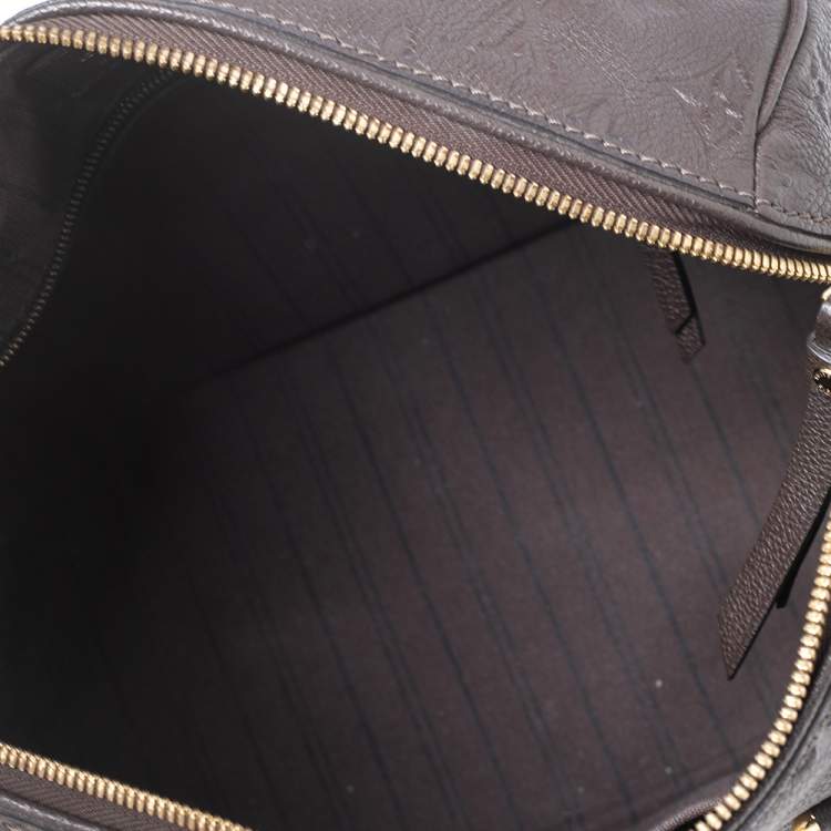 Pre Owned Louis Vuitton Terre Monogram Empreinte Leather Speedy Bandoulière 25 Bag