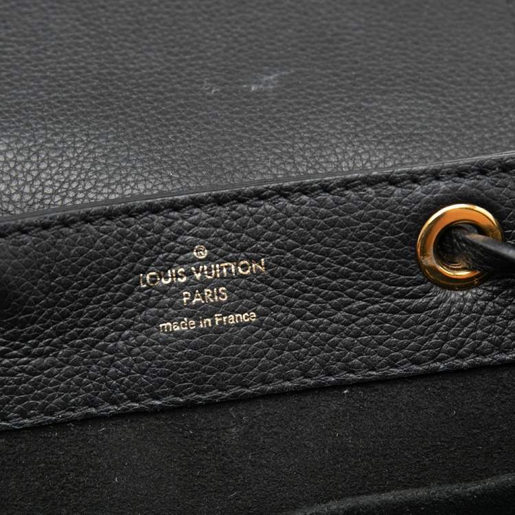 Pre Owned Louis Vuitton Black Leather Mini Lockme Backpack