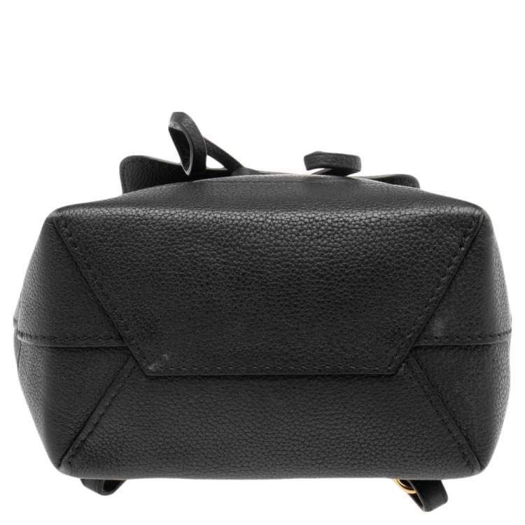 Pre Owned Louis Vuitton Black Leather Mini Lockme Backpack