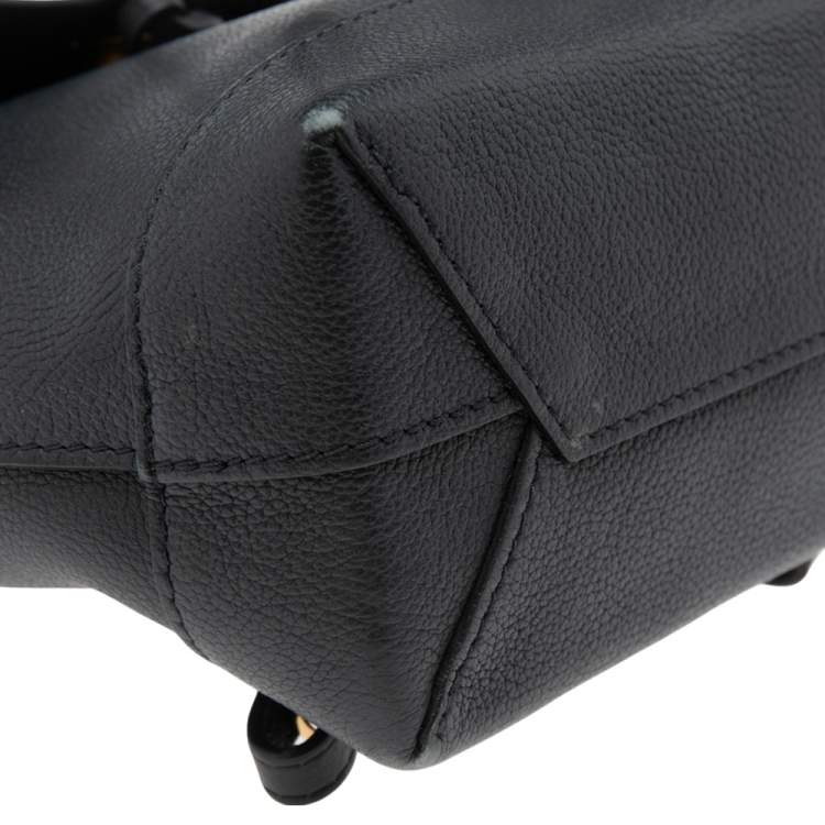 Pre Owned Louis Vuitton Black Leather Mini Lockme Backpack