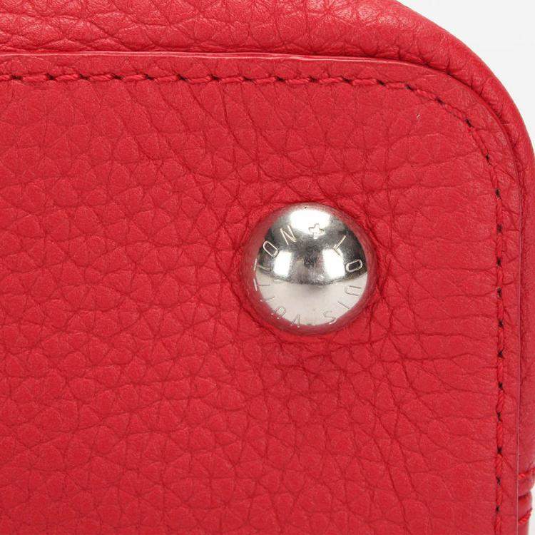 Pre Owned Louis Vuitton Red Taurillon Leather Capucines PM Bag
