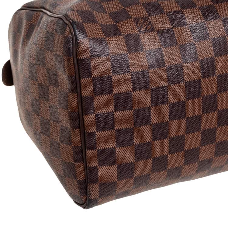 Pre Owned Louis Vuitton Damier Ebene Canvas Speedy 30 Bag