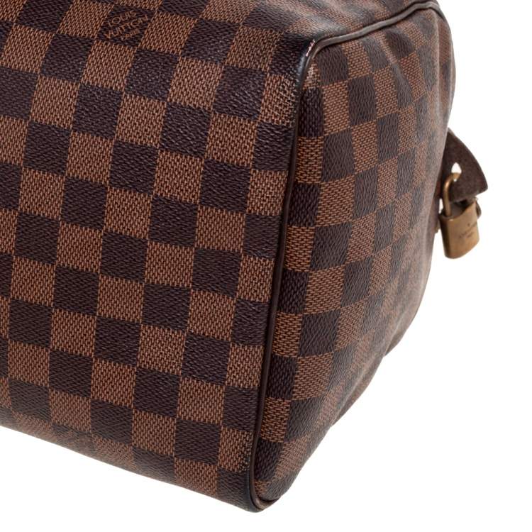 Pre Owned Louis Vuitton Damier Ebene Canvas Speedy 30 Bag