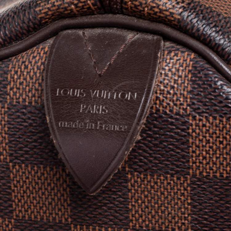 Pre Owned Louis Vuitton Damier Ebene Canvas Speedy 30 Bag