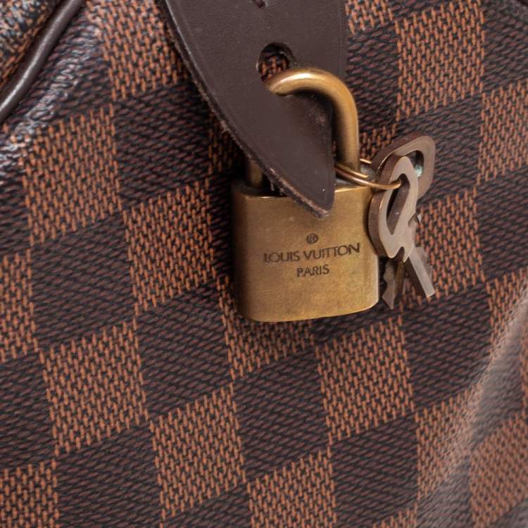 Pre Owned Louis Vuitton Damier Ebene Canvas Speedy 30 Bag