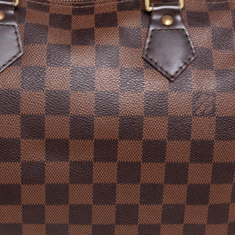 Pre Owned Louis Vuitton Damier Ebene Canvas Speedy 30 Bag