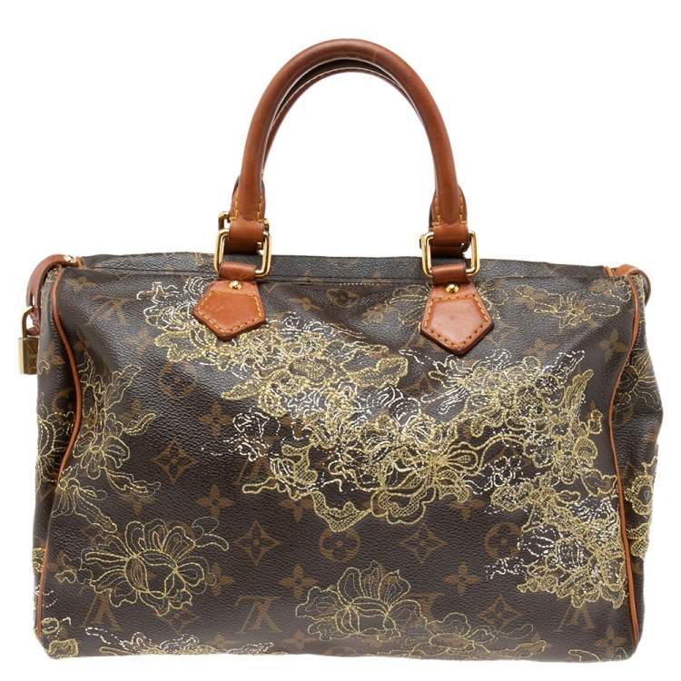 مملوكة مسبقًا Louis Vuitton Monogram Canvas and Leather Limited Edition Dentelle Speedy 30 Bag