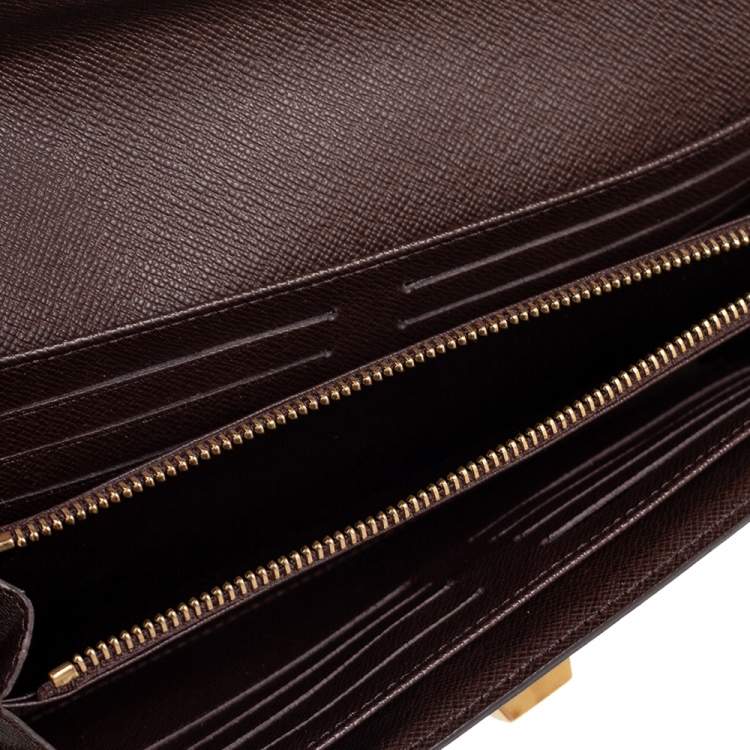 Louis Vuitton LV Long Wallet Rosebery N63017 Brown Damier Ebene USED