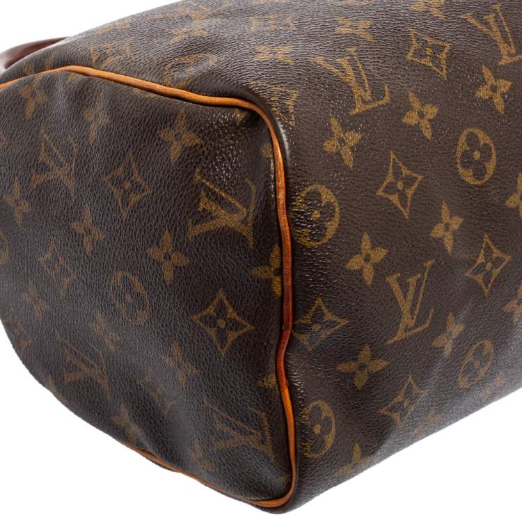 Pre Owned Louis Vuitton Monogram Canvas and Leather Speedy 25 Bag