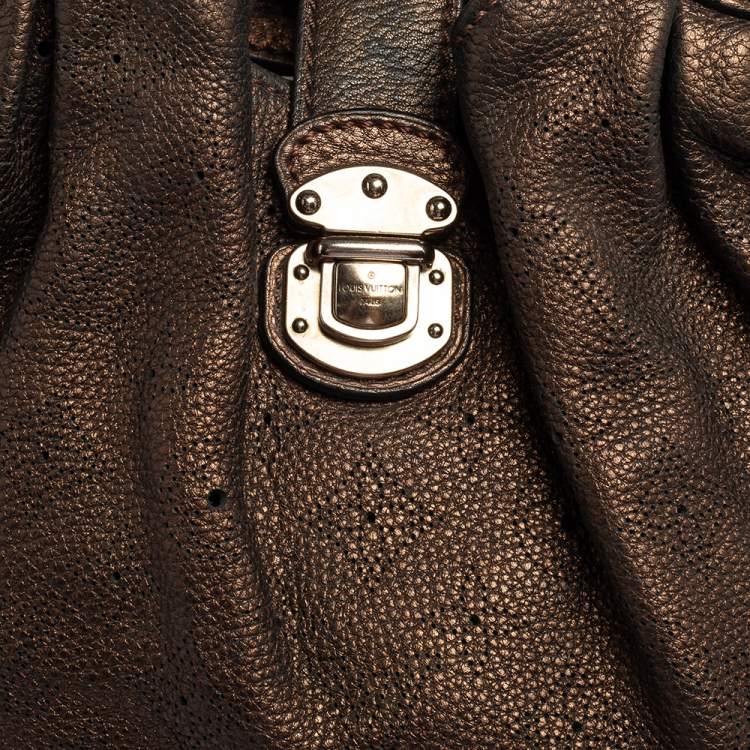 Pre Owned Louis Vuitton Bronze Monogram Mahina Leather L Bag