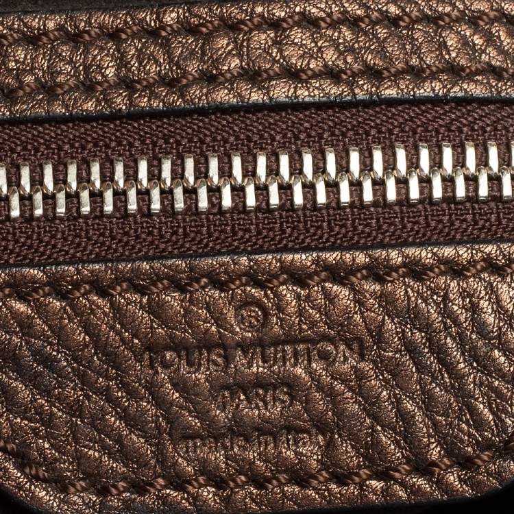 Pre Owned Louis Vuitton Bronze Monogram Mahina Leather L Bag