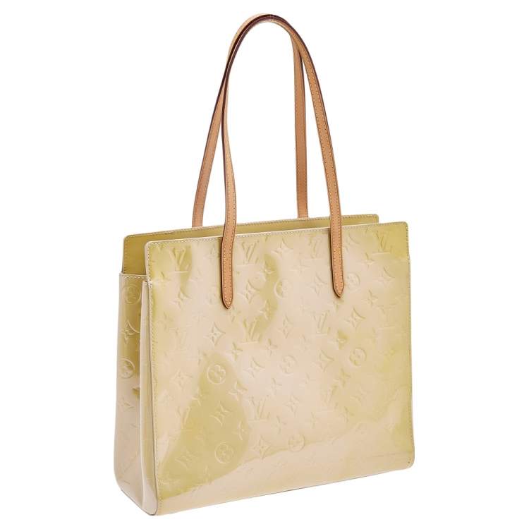 Pre Owned Louis Vuitton Blanc Corail Monogram Vernis Catalina EW Bag