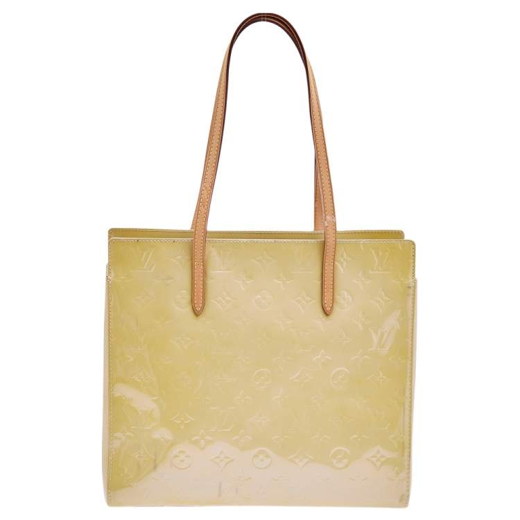 Pre Owned Louis Vuitton Blanc Corail Monogram Vernis Catalina EW Bag