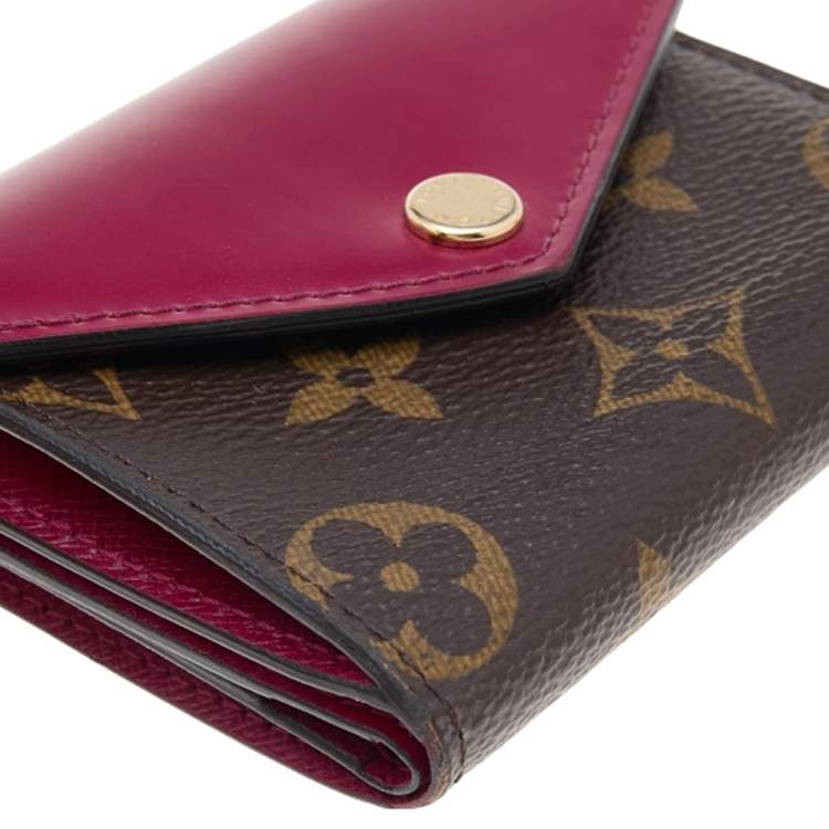 Pre Owned Louis Vuitton Fuchsia Monogram Canvas and Leather Zoe Wallet