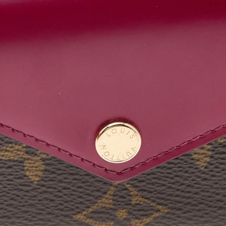 Pre Owned Louis Vuitton Fuchsia Monogram Canvas and Leather Zoe Wallet
