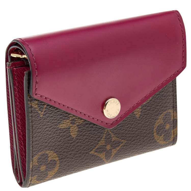 Pre Owned Louis Vuitton Fuchsia Monogram Canvas and Leather Zoe Wallet