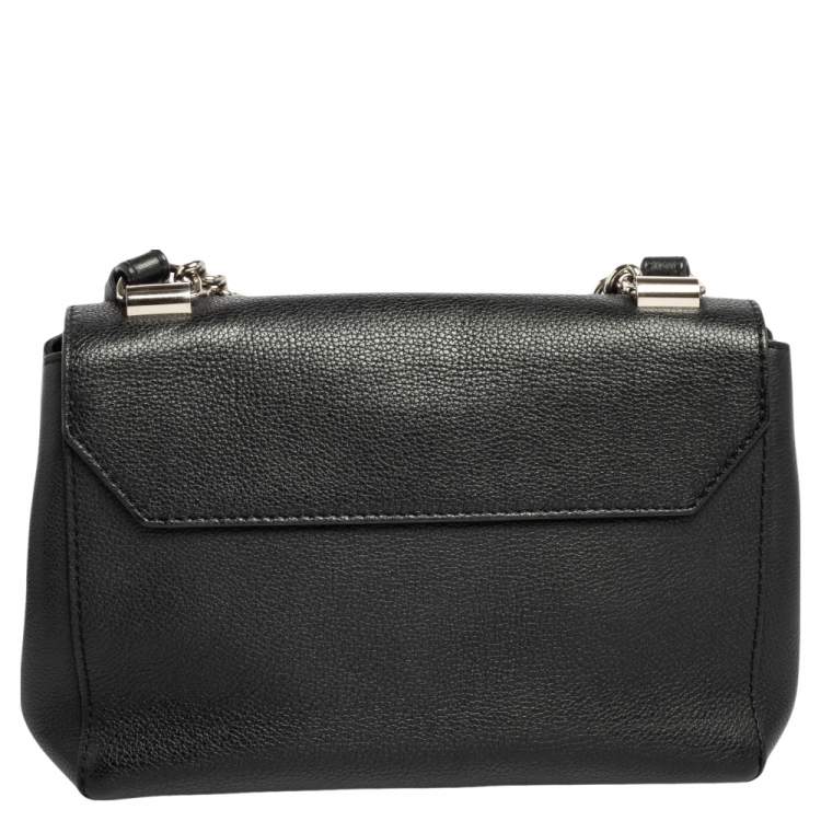 Pre Owned Louis Vuitton Black Leather Lockme II BB Bag