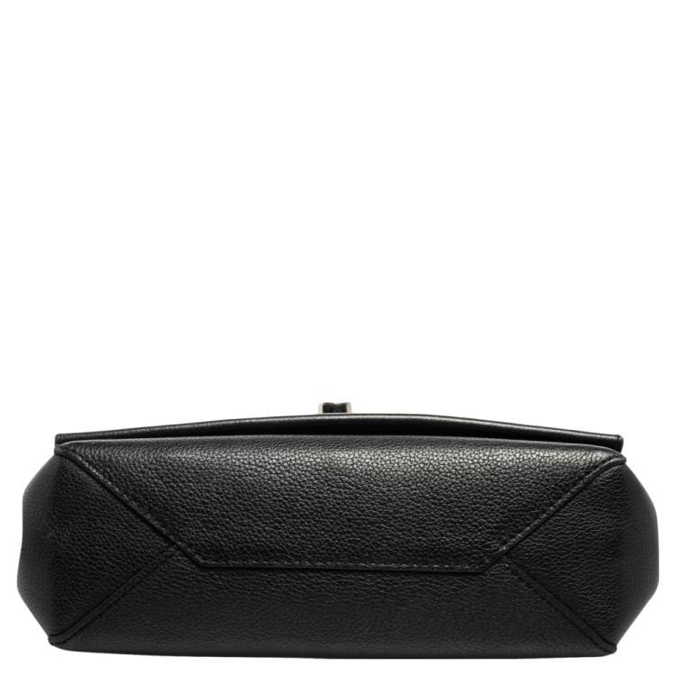 Pre Owned Louis Vuitton Black Leather Lockme II BB Bag