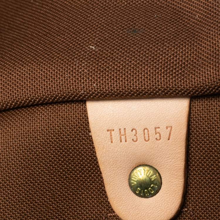 Pre Owned Louis Vuitton Brown Monogram Canvas Speedy 30 Top Handle Bag