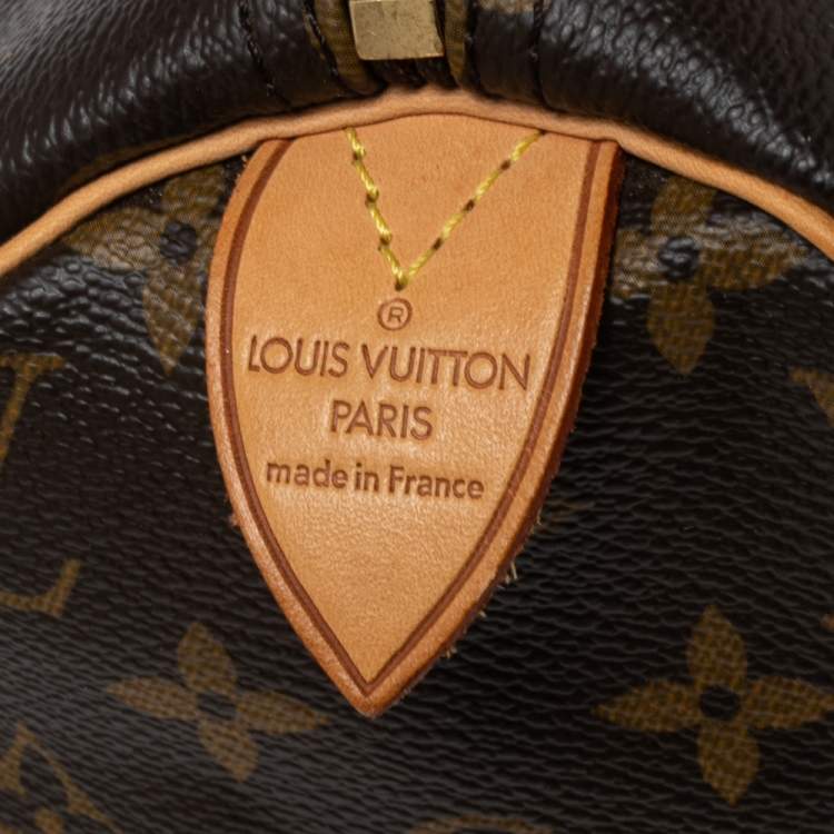 Pre Owned Louis Vuitton Brown Monogram Canvas Speedy 30 Top Handle Bag