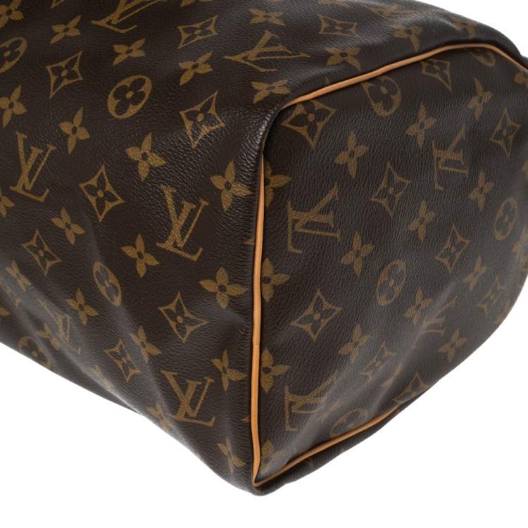 Pre Owned Louis Vuitton Brown Monogram Canvas Speedy 30 Top Handle Bag