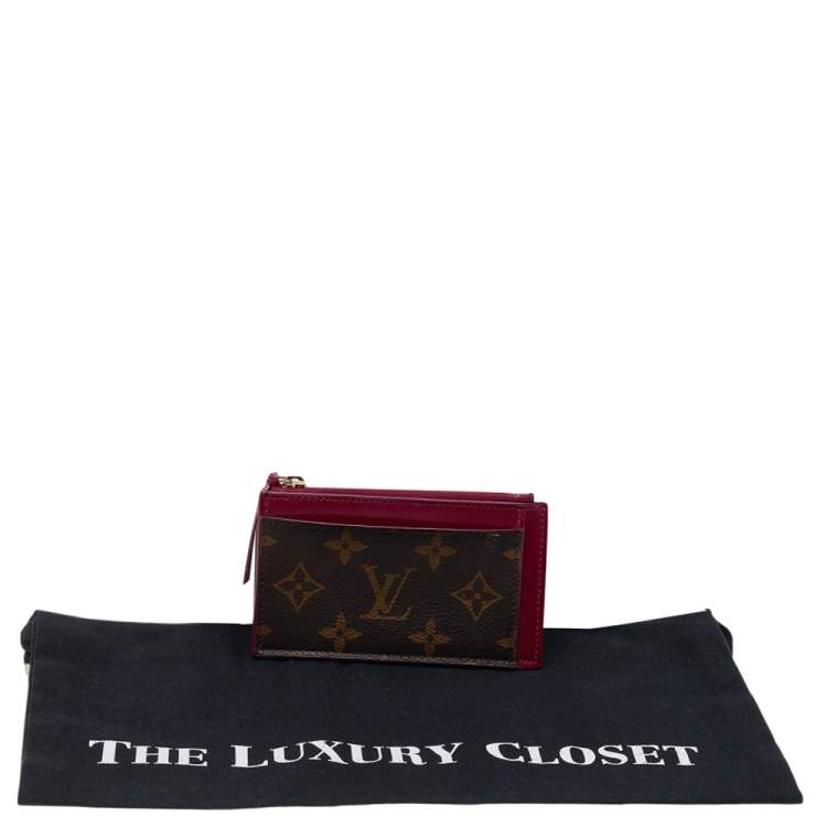 Pre Owned Louis Vuitton Monogram Canvas Zipped Card Holder