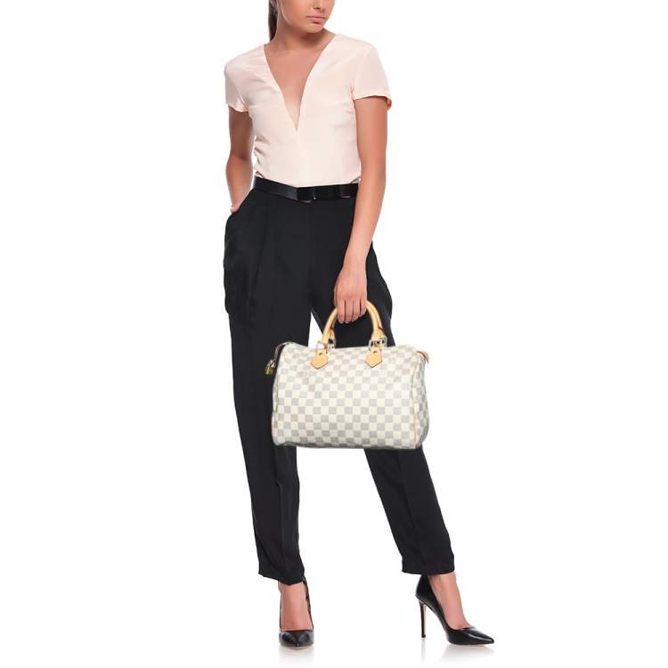 مملوكة مسبقًا Louis Vuitton Damier Azur Canvas Speedy 30 Bag