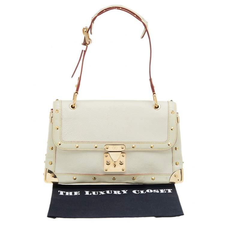 Pre Owned Louis Vuitton White Suhali Leather Le Talentueux Bag