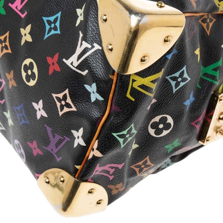Pre Owned Louis Vuitton Black Monogram Multicolore Canvas And Leather Speedy 30 Bag