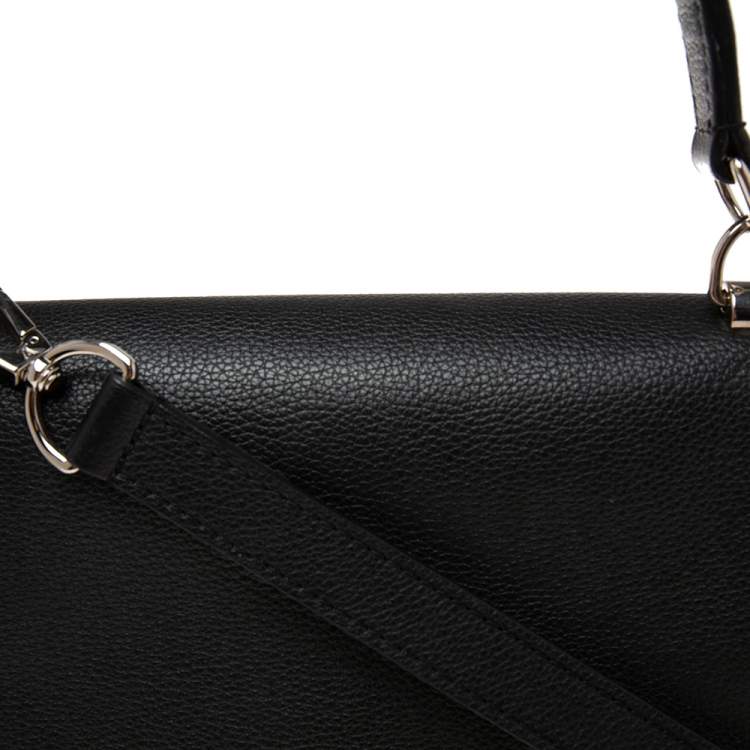 Pre Owned Louis Vuitton Black Leather Lockme II Bag