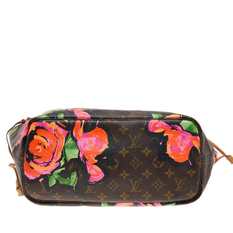 Pre Owned Louis Vuitton Monogram Canvas Limited Edition Stephen Sprouse Roses Neverfull MM Bag