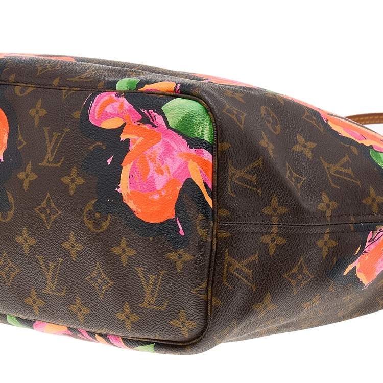 Pre Owned Louis Vuitton Monogram Canvas Limited Edition Stephen Sprouse Roses Neverfull MM Bag